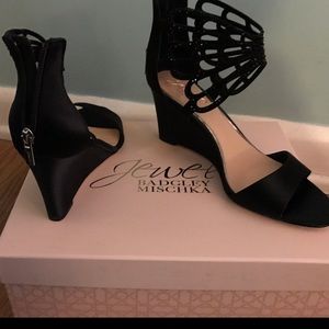 Badgley Mischka dressy wedges.